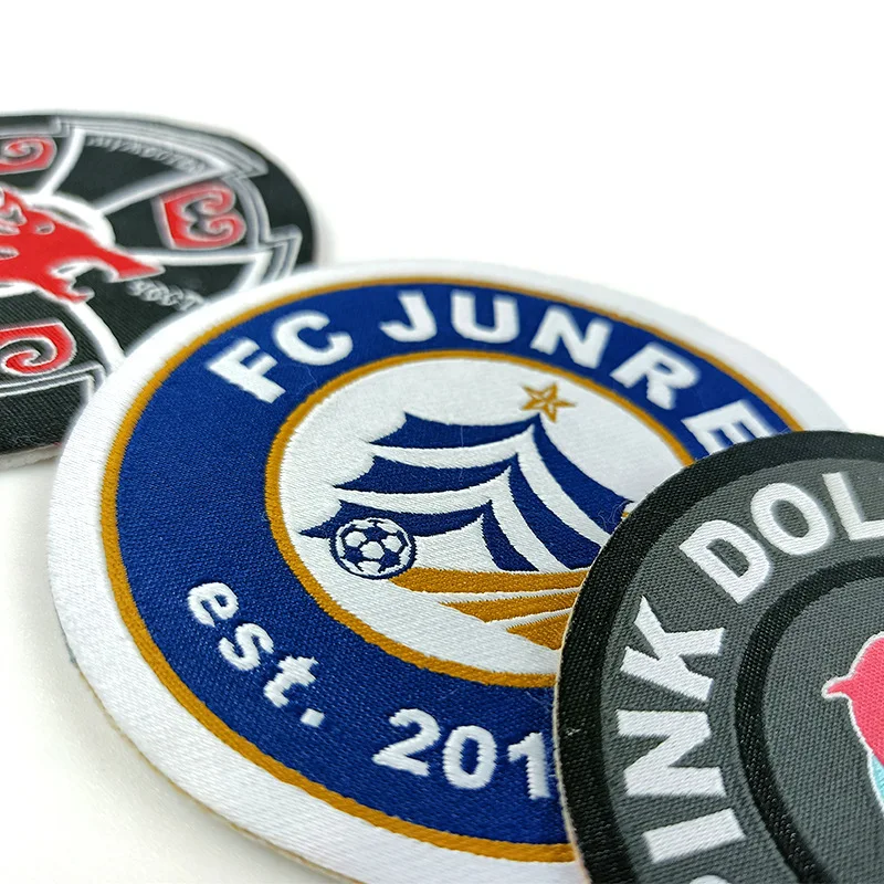 Garment Accessories Maker 100% Polyester Custom Brand Logo Woven Patch Weaving Machine For Clothing