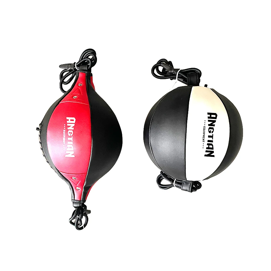 Angtian Factory Custom logo Double End Punching Ball / Boxing Reflex Speed Ball / Round Double End Bag