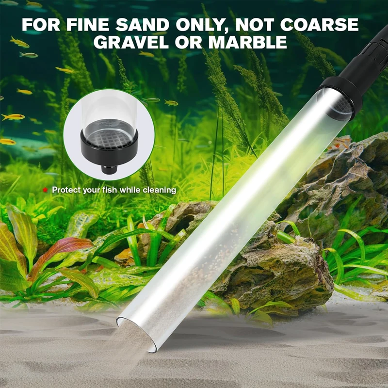 Gravel Vacuum for Aquarium Water Changer Fish Tank Cleaning Tools,Siphon Universal Quick Pump Aquarium Water Changing (30ft)