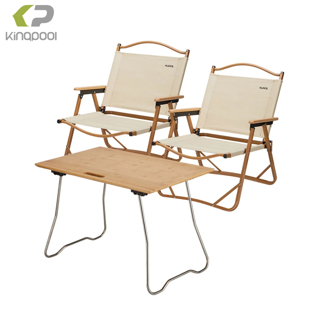 Kingpool Portable Outdoor Folding Picnic Table Kermit Chair Table Garden kamp sandalyesi Beach Camping Kitchen Furniture Set