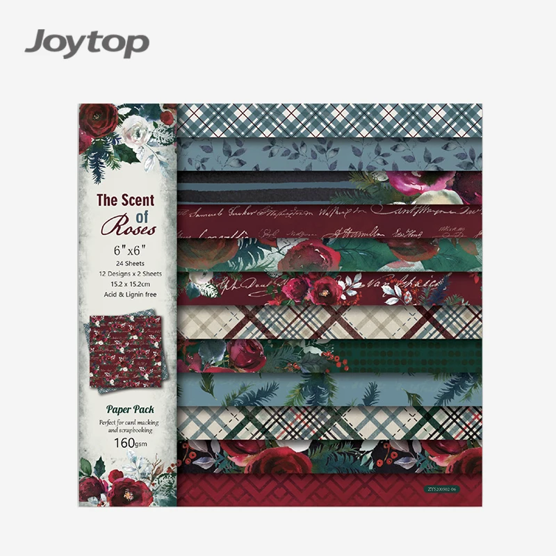Joytop оптовая продажа 6 дюймов 12 листов печатная сетка роза Подсолнух «сделай сам» скрапбукинг товары для рукоделия Подарочный журнал