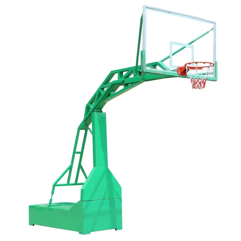 Hot Selling Professional Outdoor Standard Adjustable Glass Board Basketball Hoop