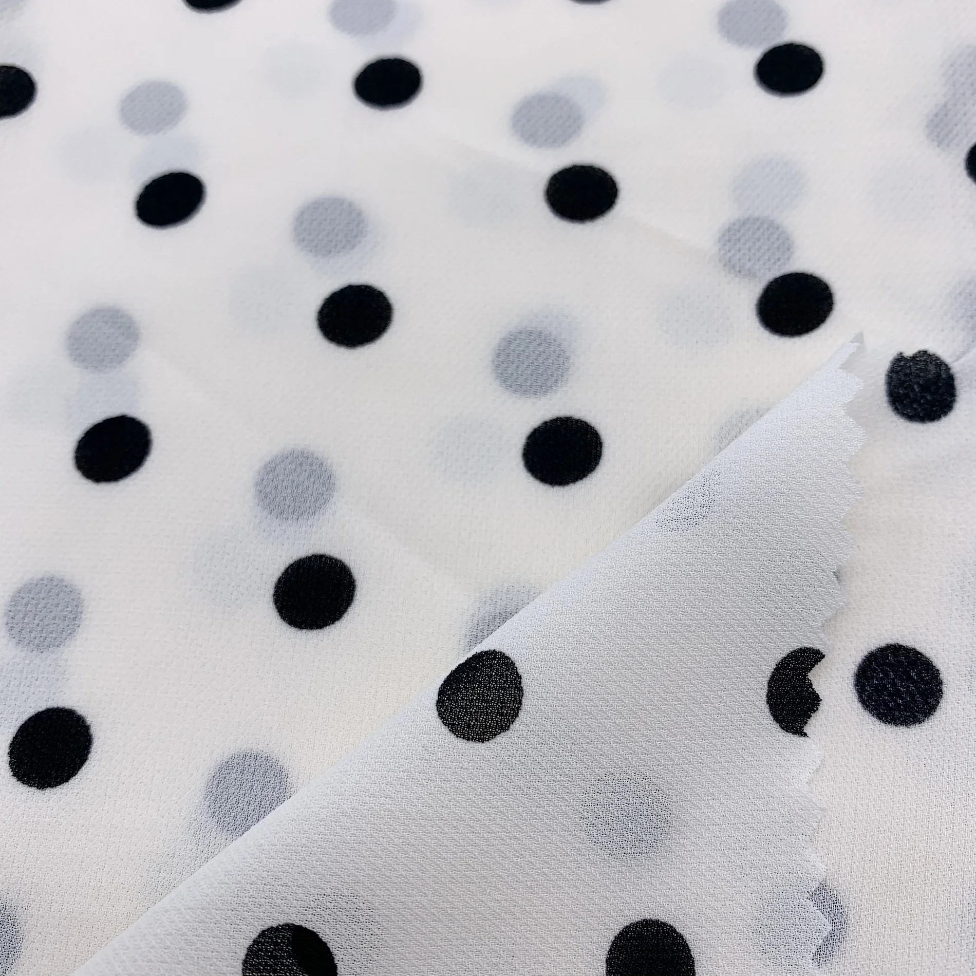 high quality 100% recycle polyester screen printed twill crepe georgette chiffon fabric for dress
