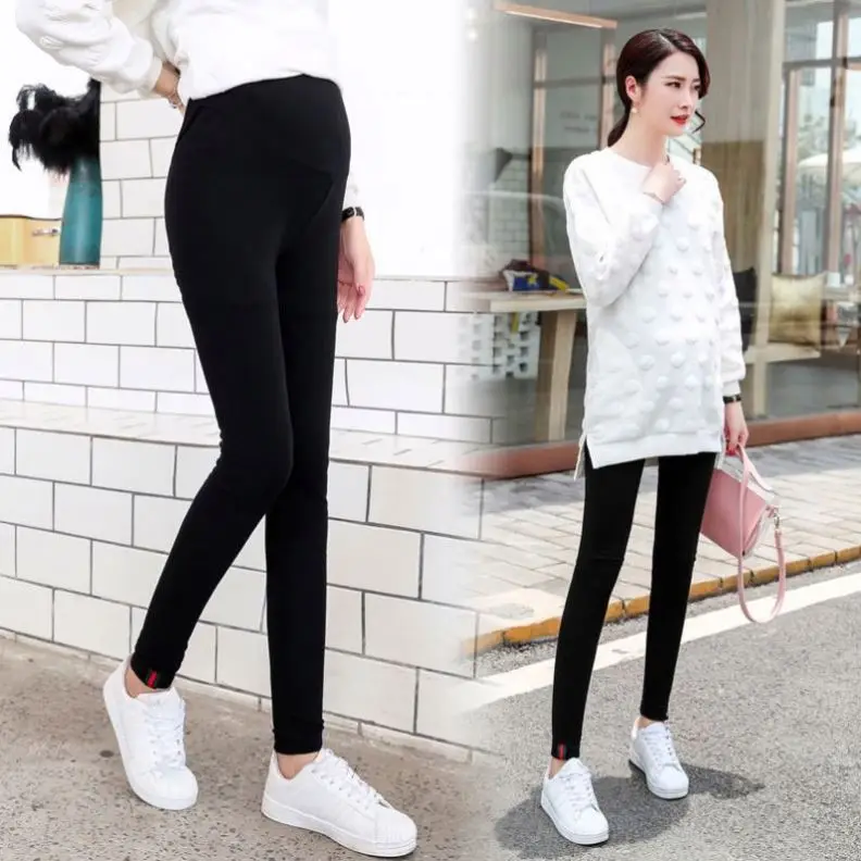 Wholesale New Spring Long Pregnant Woman Korean Fashion Solid Color Casual Pants Leggings