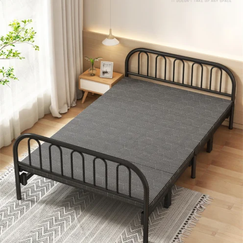 JSC-10 Metal Folding Bed Frame Foldable Space Saving Single Metal portable Folding Beds Wholesale