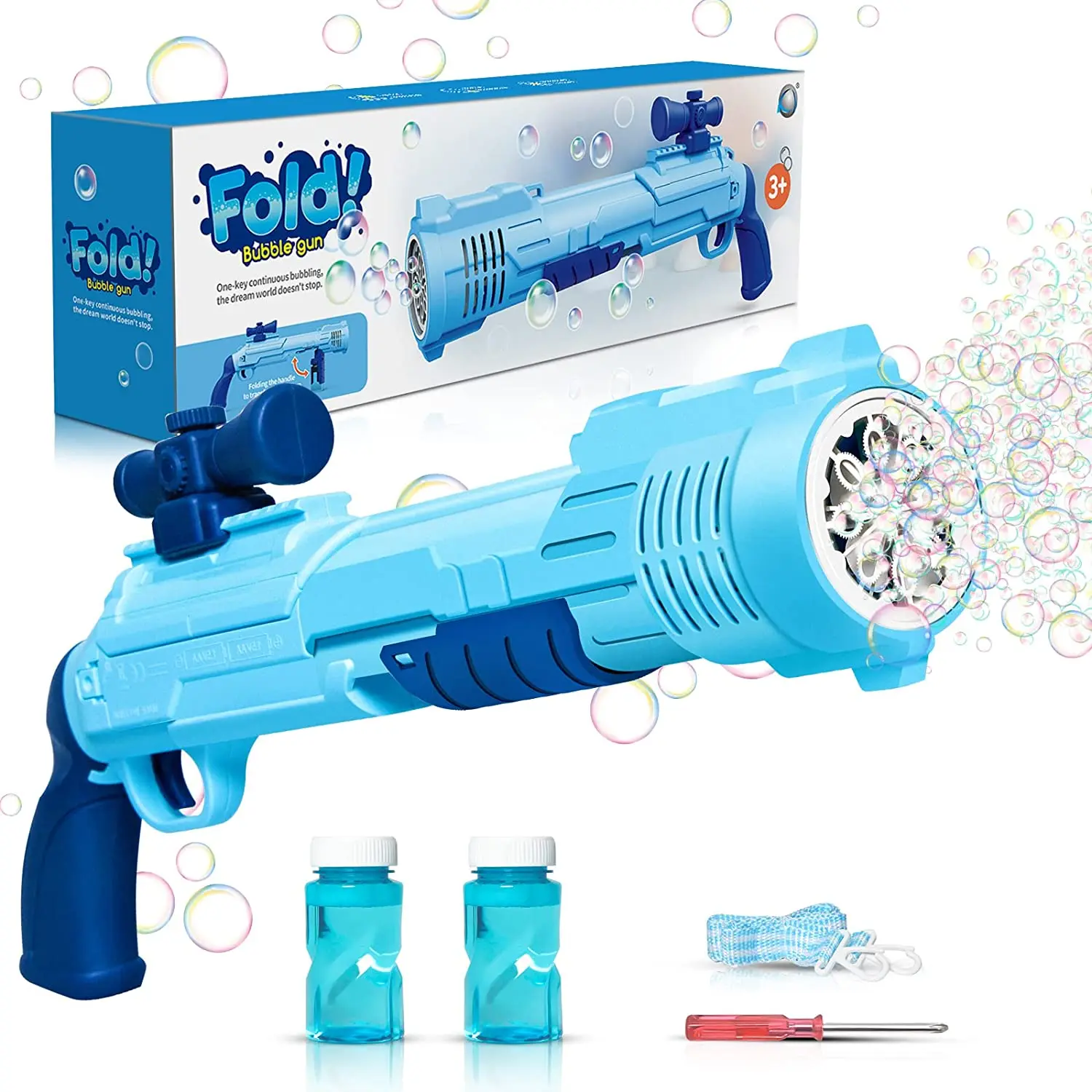 2023 new design Bubble Machine Gun Toy Bubble Blower Machine Shooter Bubble Launcher Toys for Kids