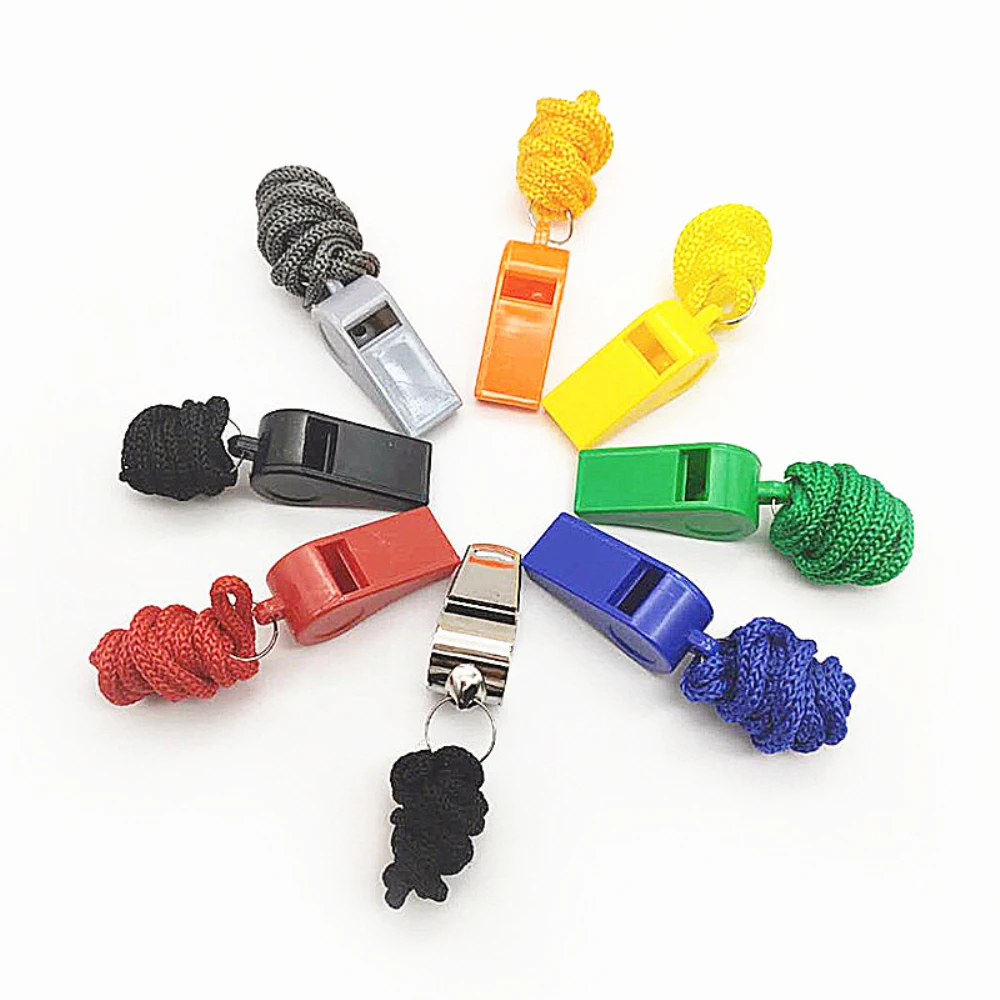 Brass sport whistle metal survival whistle plastic paracord whistle for bracelet