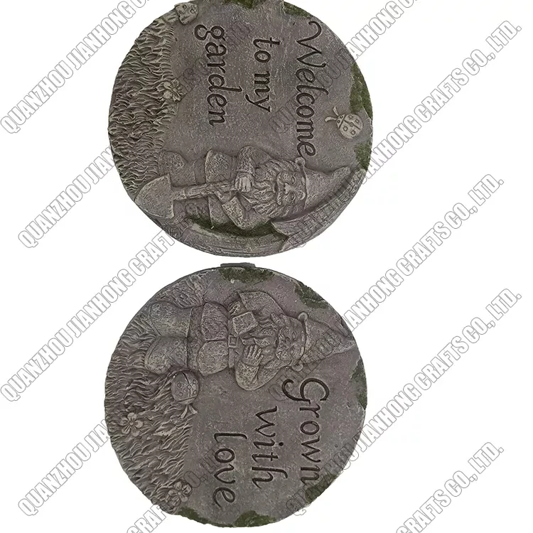 Resin Garden Gifts Polyresin Plaques Paw Print Pet Memorial Stones For Dogs