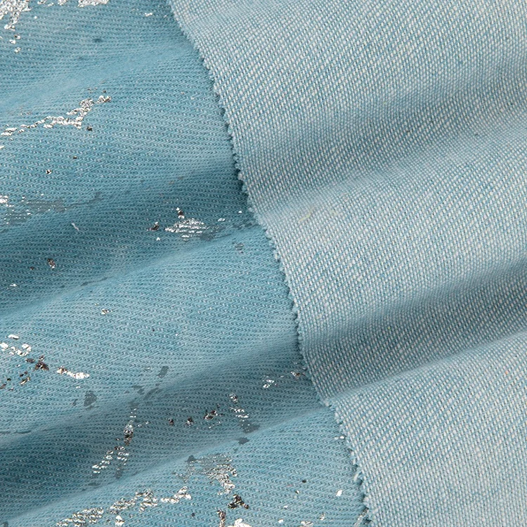 Hot Selling New Design Tie Dye Silver-Coated Durable No Wash Fashion Denim Fabric for Jackets Dresses Pants Shirts Eco-Friendly
