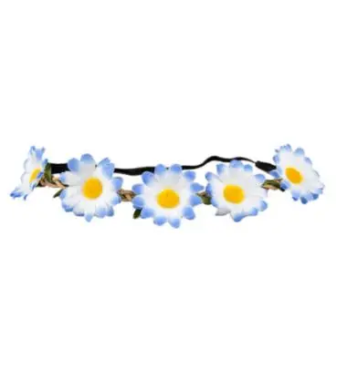 Hot Sale Flower Headband Festival Hippie Hawaiian Many Colour Fancy Dress Accessories