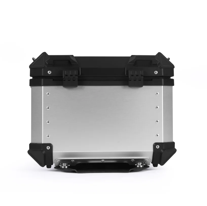 
45L High quality waterproof scooter trunk black silver Top case delivery to box aluminum alloy tail boxes motorcycle 