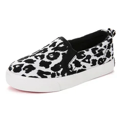 Кеды детские с леопардовым принтом, дышащие удобные кроссовки, Вулканизированная подошва, повседневная обувь для мальчиков и девочек