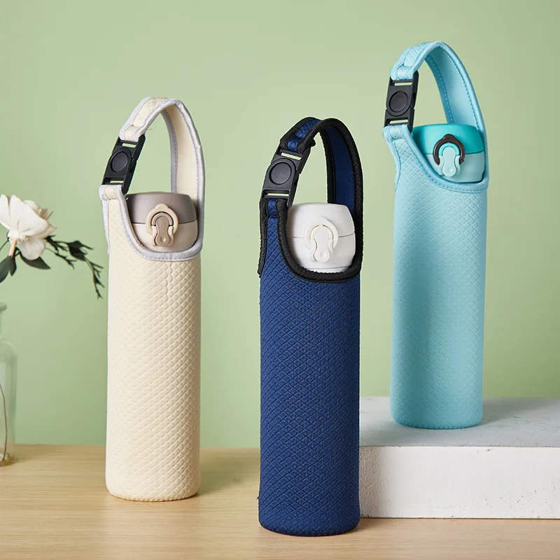 Custom Water Bottle Holder Bag Portable  Neoprene Bottle Cooler Sleeve Cup Bag