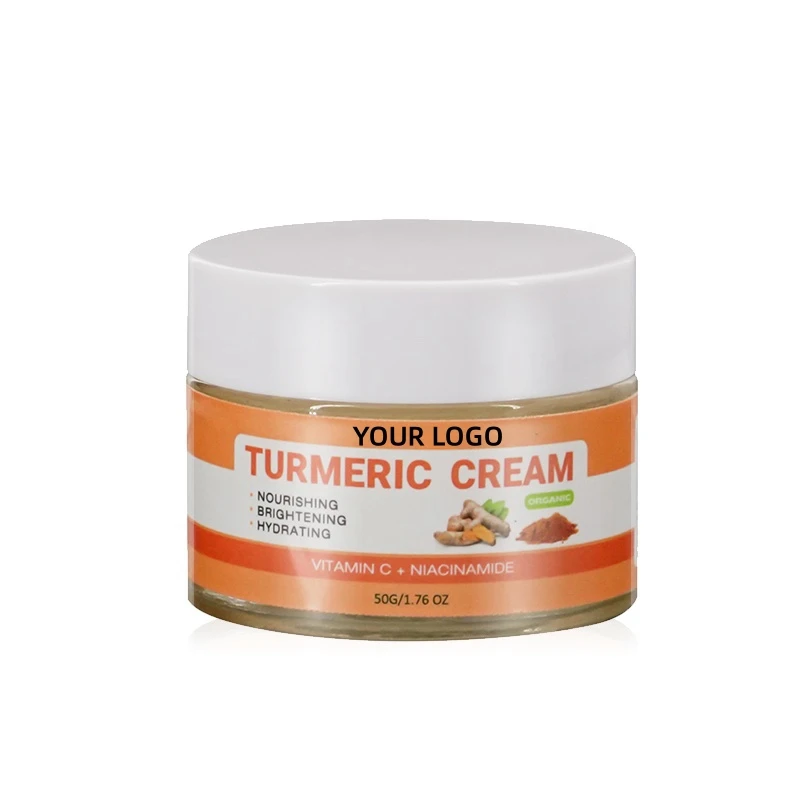 Customized labels Skin care moisturizing cream anti-aging moisturizing vitamin c natural organic turmeric face cream