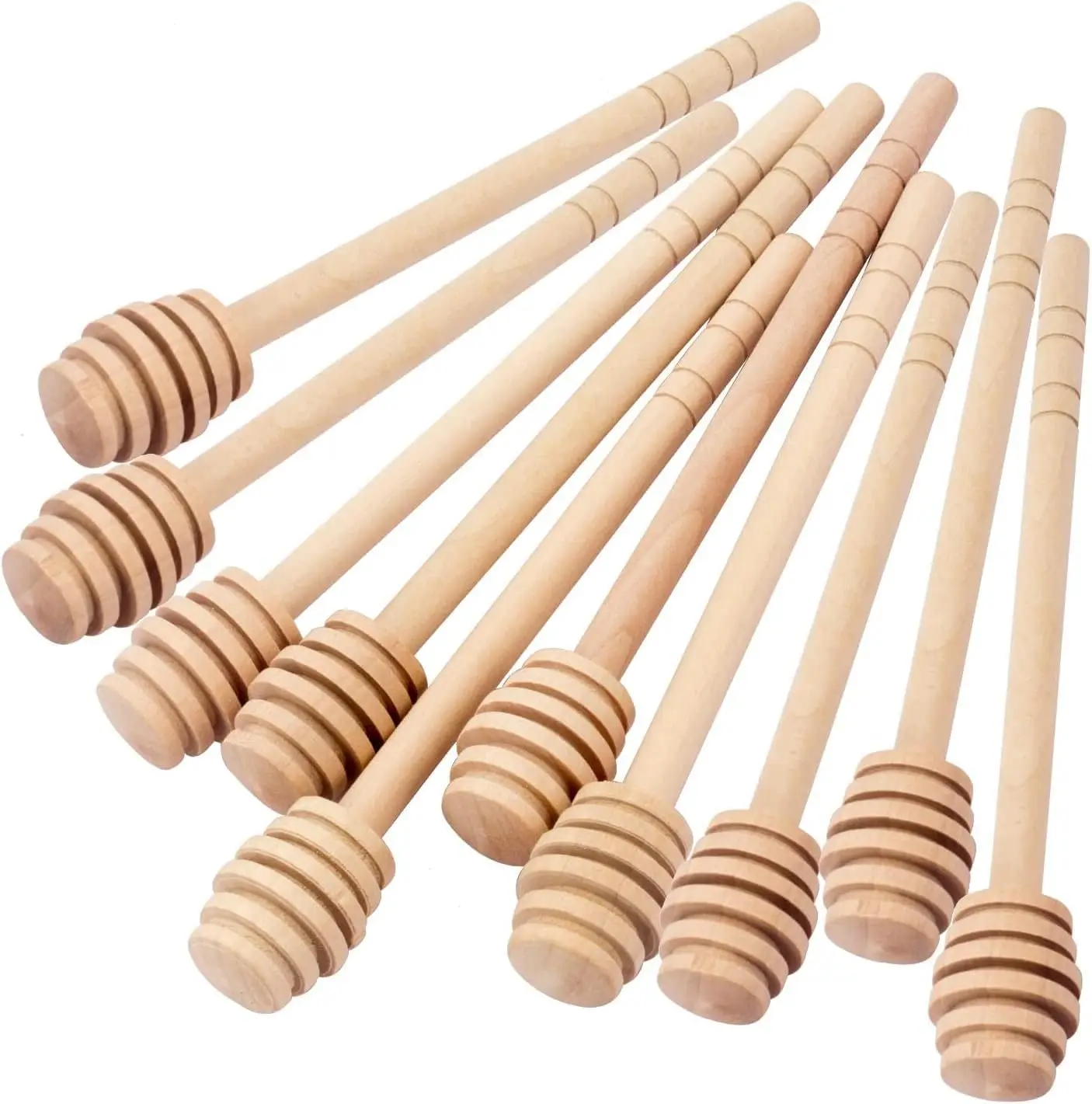 Zhuchuang Honey Sticks for Party Favors and Food Boards 4 Inch Wooden Honeycomb Stick