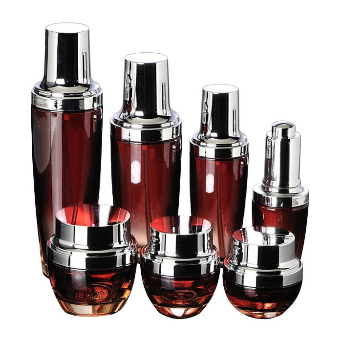 20g 30g 50g luxury black glass cosmetic jars 20ml press dropper bottle 30ml 50ml 100ml 120ml pump serum bottles