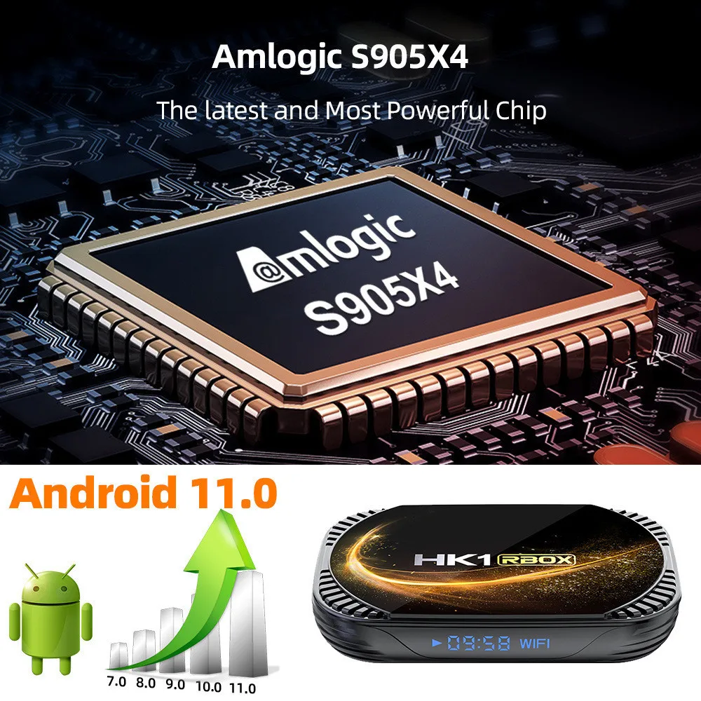 2023 Global HK1RBOX X4S Amlogic S905X4 set-top box 4GB RAM 32GB /64GB ROM iptv box android 11 tv box Media Player