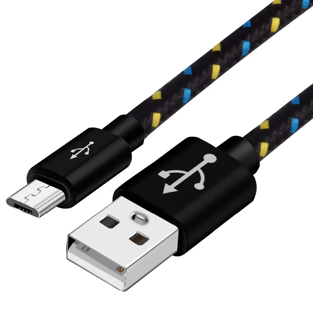 High Performance-price Ratio 1m nylon braided micro usb charging cable for micro charger