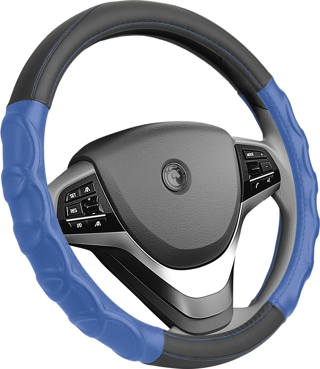 MELCO Advanced Traction Grip, Car Steering Wheel Cover for Truck Van SUV Auto,Black /Red, Steering Wheel Cover for Car