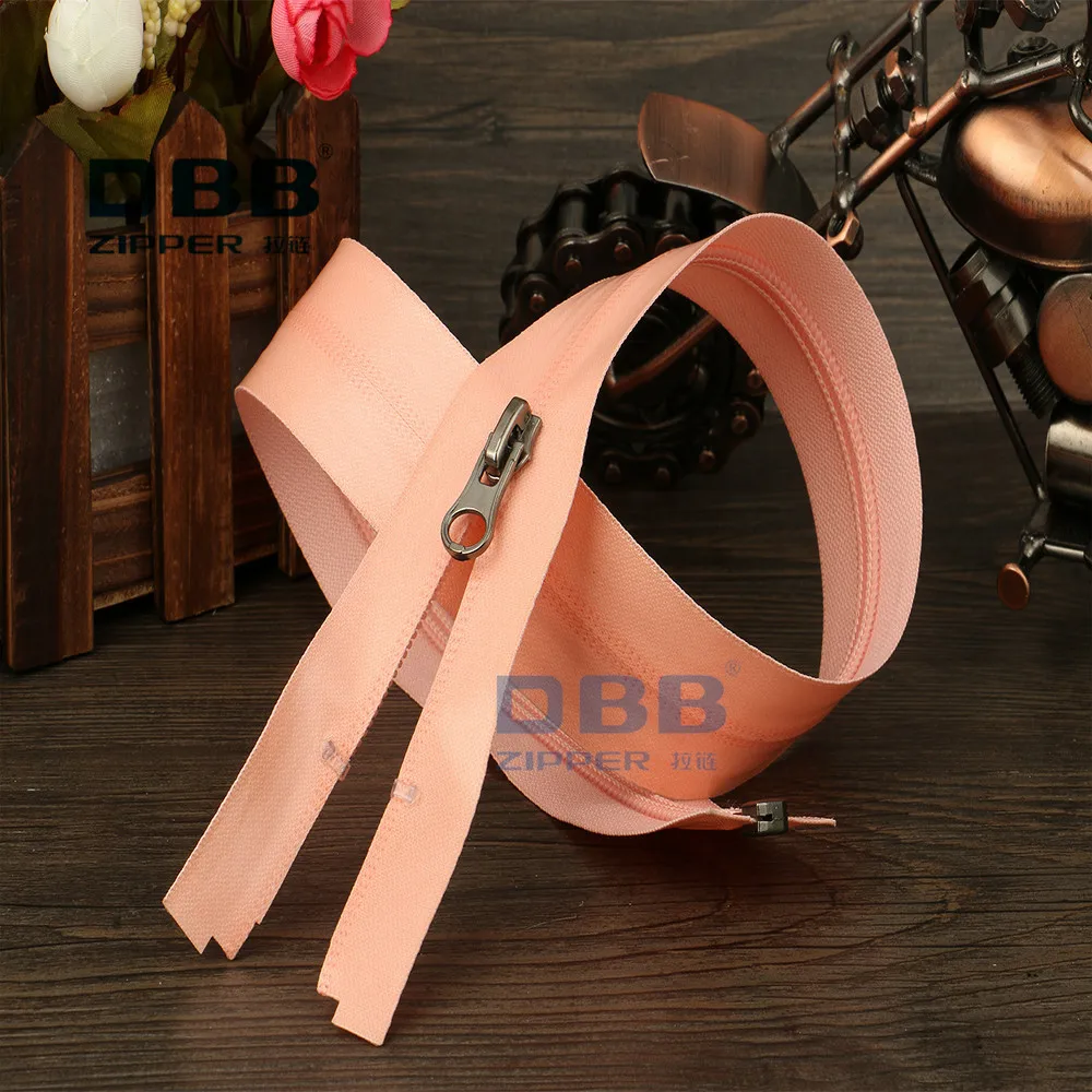 
Wholesale nylon/metal/plastic waterproof long chain zipper with PU/TPU/PVC coated water-resistant material 