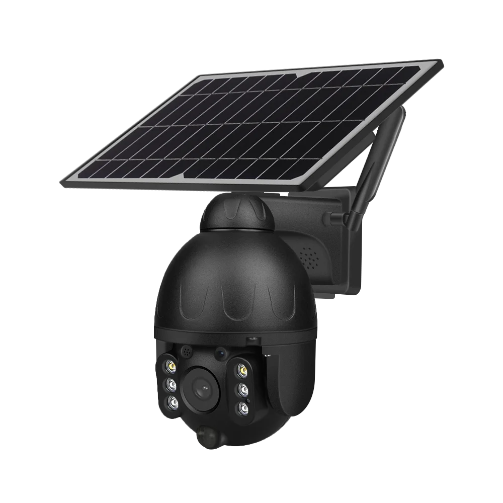 360 Degree Rotating Home Surveillance Outdoor CCTV PTZ Solar Powered Battery Wireless 1080P HD Security 4G Camera With SIMCard