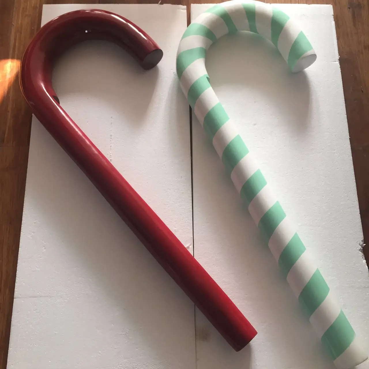 Custom Christmas Decoration Candy Cane Fiberglass Soldier Statue