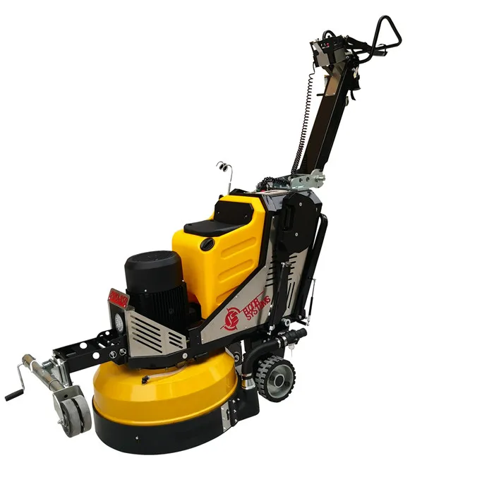 Self-propelled concrete floor grinder PRO850 attach industrial vacuum cleaner V9