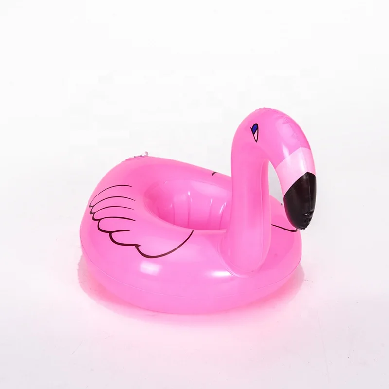 Custom Logo Inflatable Flamingo Palm Tree Floating Drink Cup Holder