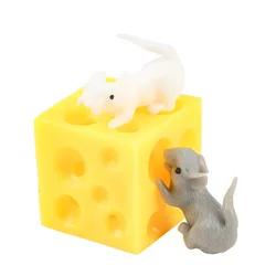 Cute Decompression Toy Cheese Mouse Squeeze Fingertip Toy