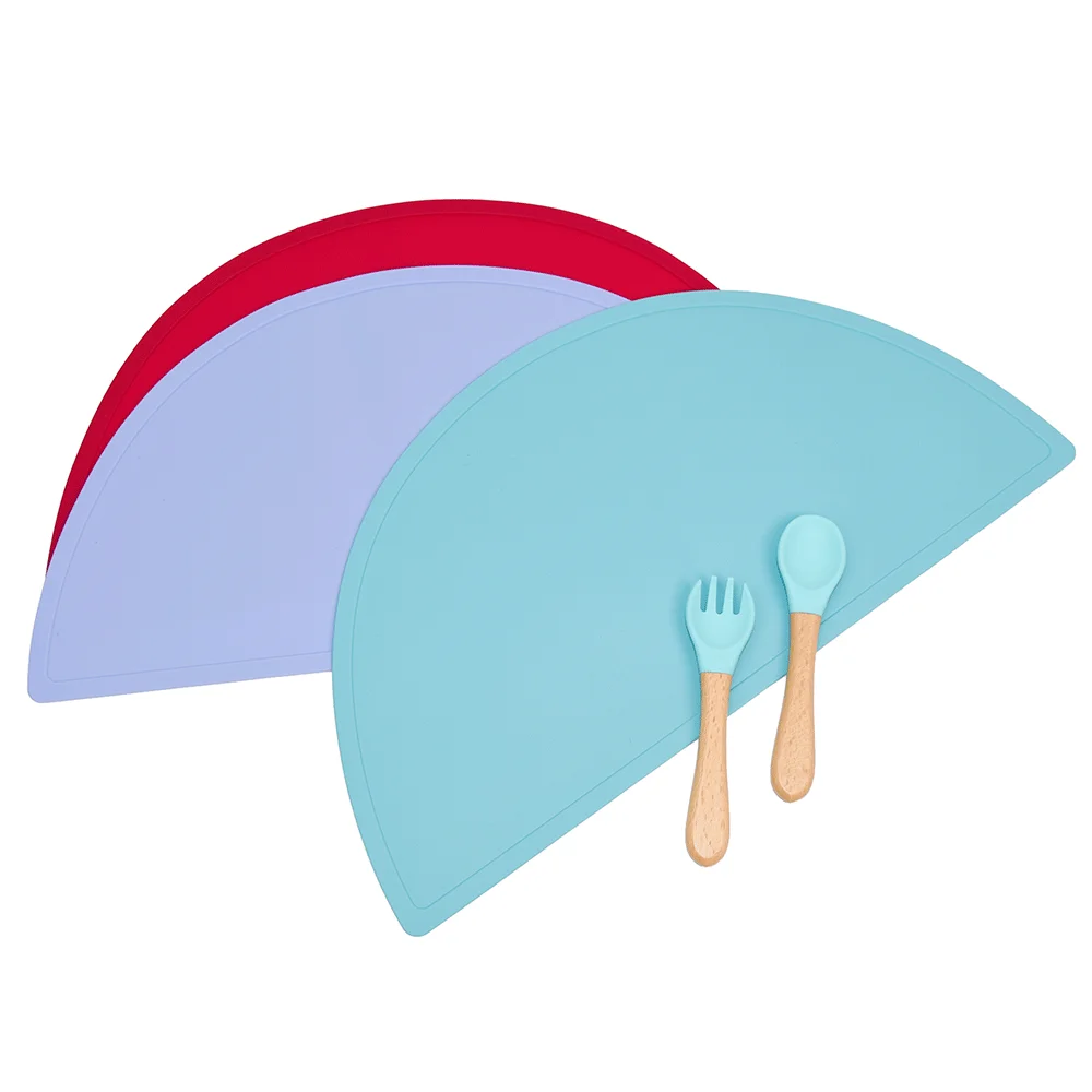 New Design Waterproof Platemat Children Placemat Non Slip Overflow Reusable Silicone Table Mat
