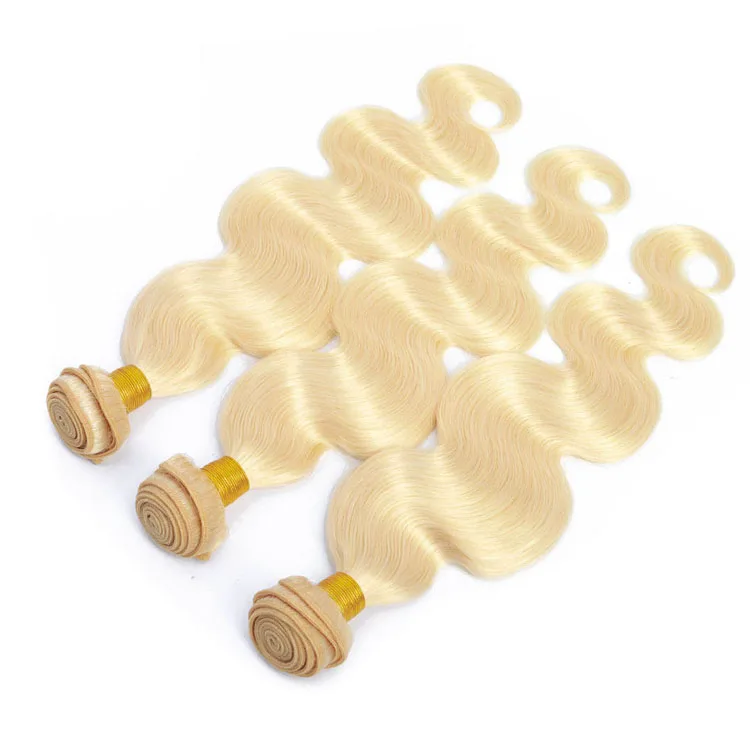 High Quality Body Wave 613# Blonde Hair Extensions,good texture different color hair weaves,Cheap virgin remy hair color 613