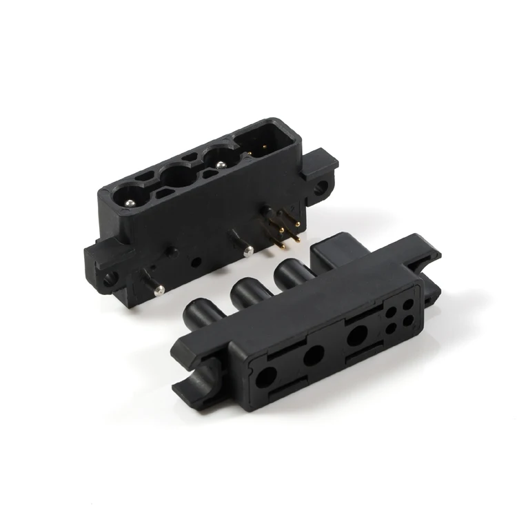 
35Amp 7pin power signal mixed terminal Right Angle Pins and Crimping Socket hotswap power rectangle connector 