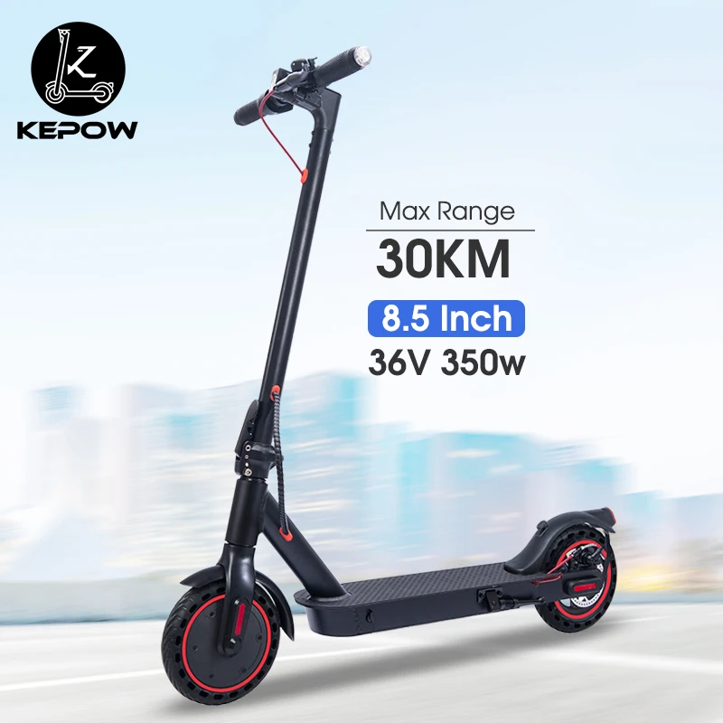 china Warehouse 350w motor 36v 7.5ah lithium battery shock absorption folding electric scooters for adults