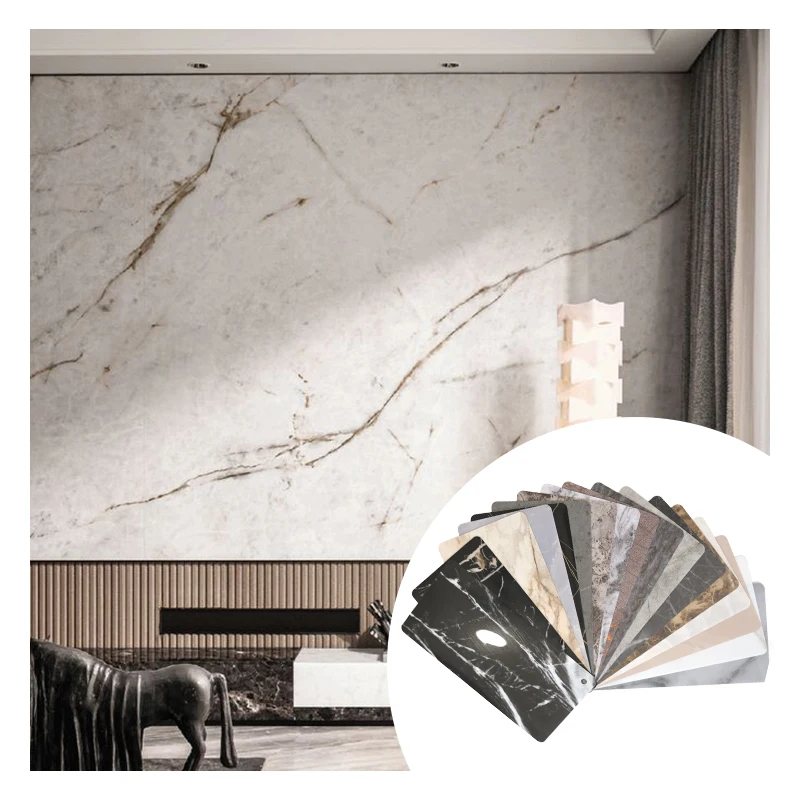 Factory Direct Sales Marble Design PETG Film Decor Film Marbl For Furniture Sheet
