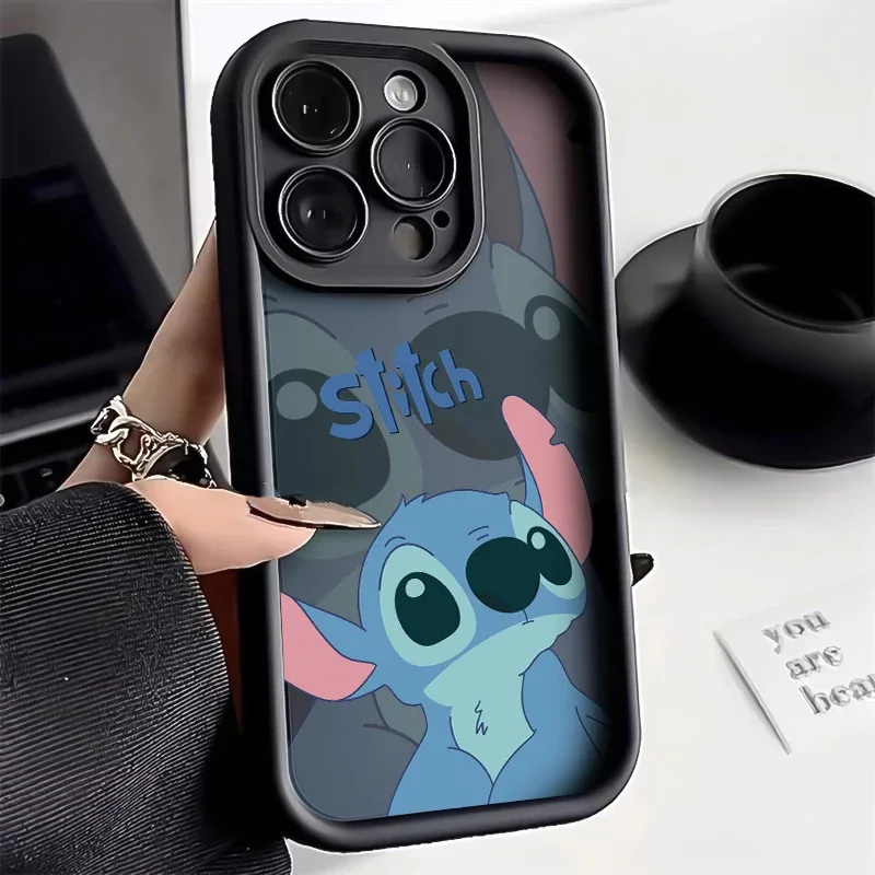 Cute Cartoon character Stitch and Angel drop proof phone case for iphone 15 14 13 12 11 plus/pro/pro max and for phone x/xs/xr