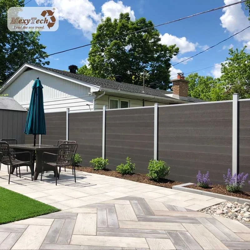 
Mecofence wpc garden fence panel with aluminium post 