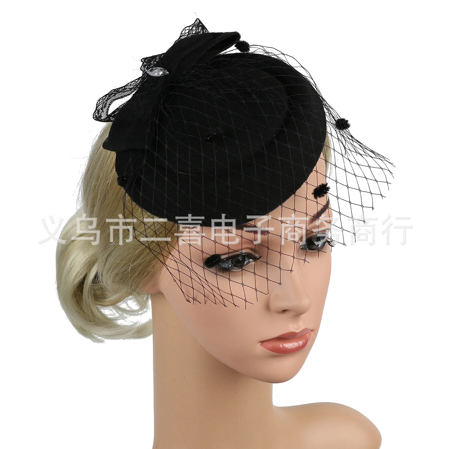 erxi ball photo small Banquet headdress with drill flower hairpin top hat