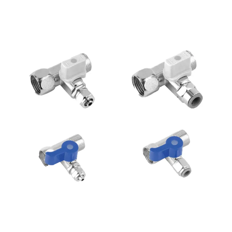 High Pressure Brass Zinc Alloy 3 Way T Tee Ball Valve Manual Water Supply Valve for Water Purifier System