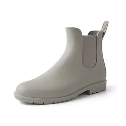 2022 Chelsea ankle Boots Womens Mens Non-Slip Short Wellies Shoes Ankle Rain Waterproof Boots Black