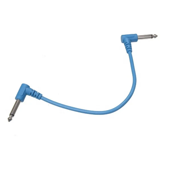 Hot sale instrument 6.35 jack guitar effect patch cables in 30cm 6 color per set