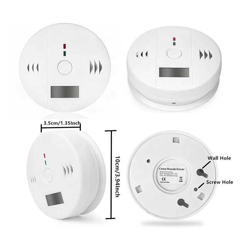Smart Home Security Alarm System Carbon Monoxide Detector Digital Display Carbon Monoxide Alarm