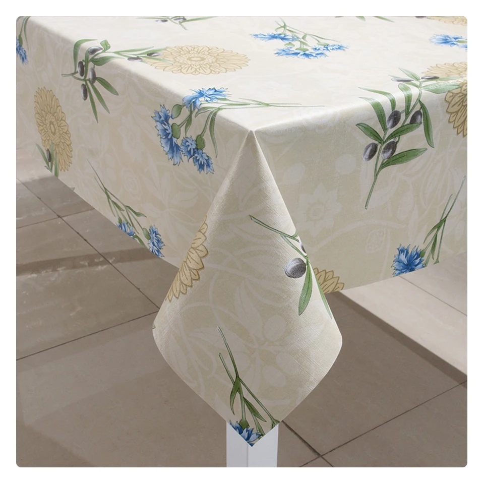 Best sale waterproof premium pvc tablecloth PVC Table Cloth with Non-woven/Flannel Backing
