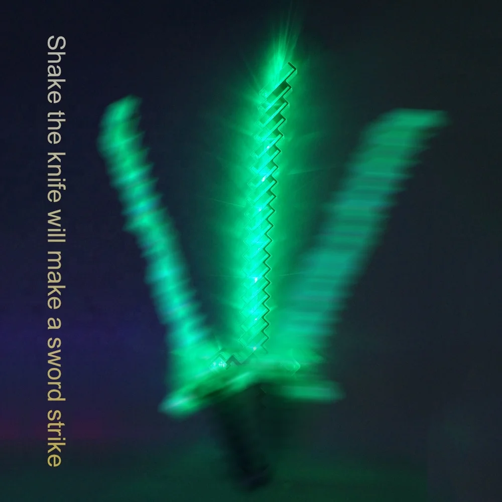 Led Light Up Toys Light Saber Pixel flashing Swords plastic knife with light toy