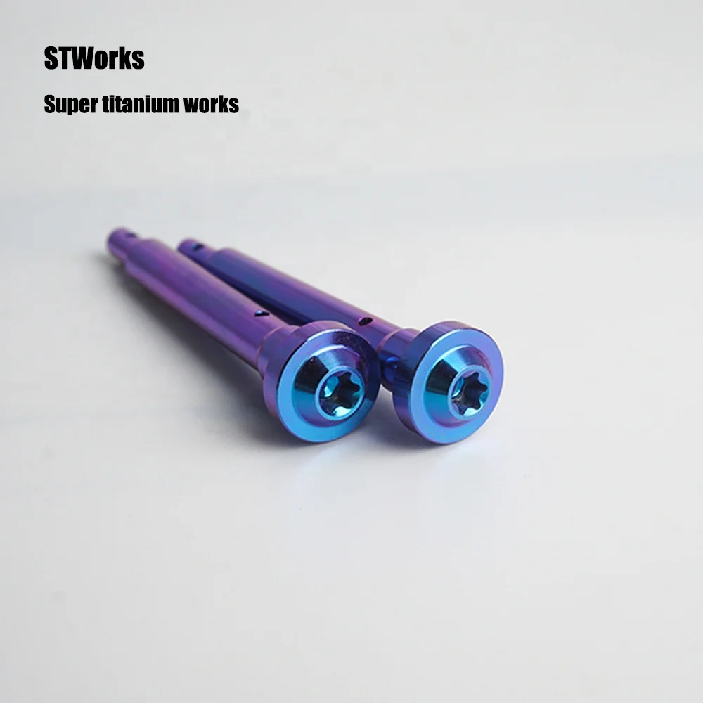 titanium MOTORCYCLE  parts Disc Brake bolts 6 al4 V grade titanium crab plug bolts AXLE pins