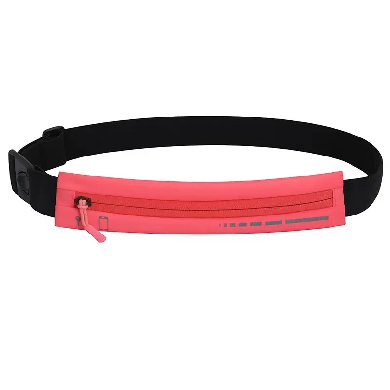 New waterproof leica fabric elastic strap custom reflective sport running belt waist bag fanny pack