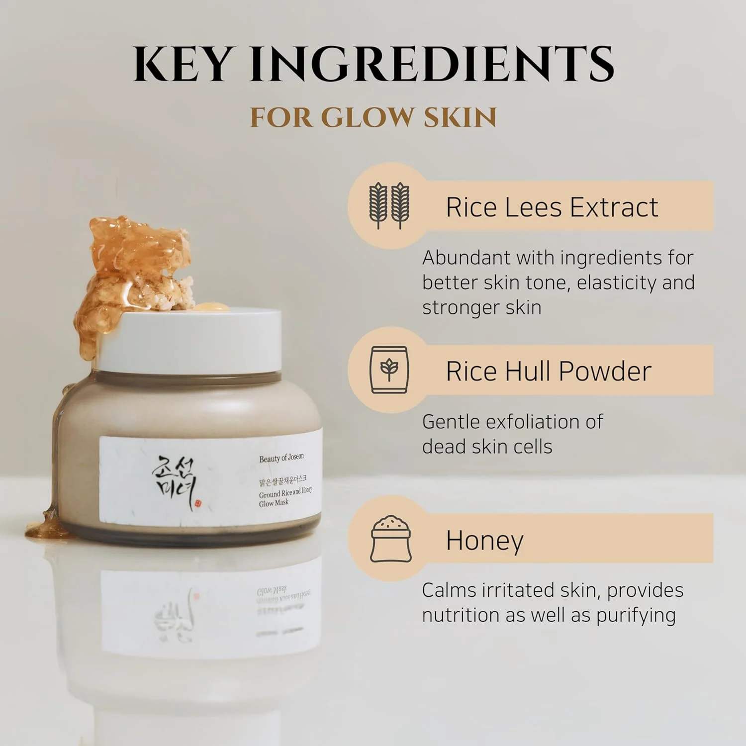 Korean Skin Care Beauty Joseon Ground Rice and Honey Glow Mask Elasticity Moisturizing Collagen Face Mask