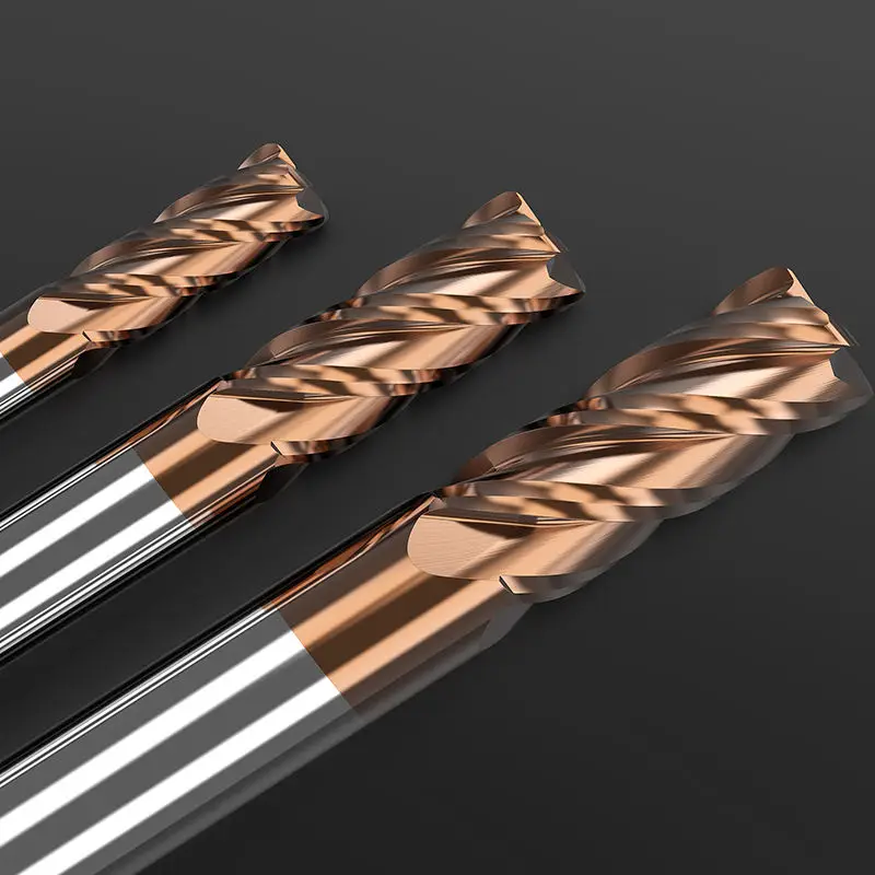 HUHAO 4-edge tungsten steel alloy round nose milling cutter nose end mill H12170201