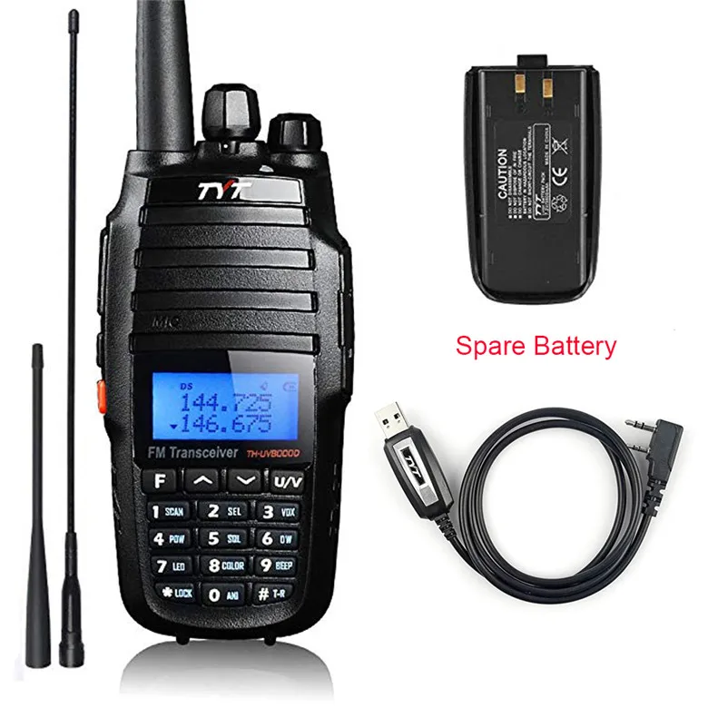 Иди и болтай Walkie Talkie 10 Вт TYT TH-UV8000D двухдиапазонный УКВ 136-174 МГц UHF 400-520 Ручной Ham Радио FM трансивер двухстороннее радио