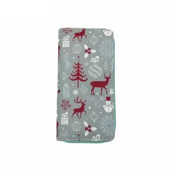 Selling cute Christmas deer PU wallet for daily student lady single zipper wallet factory wholesale wallet