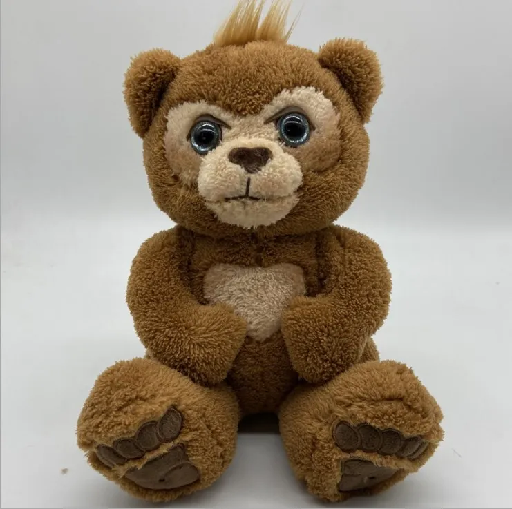 Little lion doll plush toy curious bear plush vocal little tiger toy musical panda doll